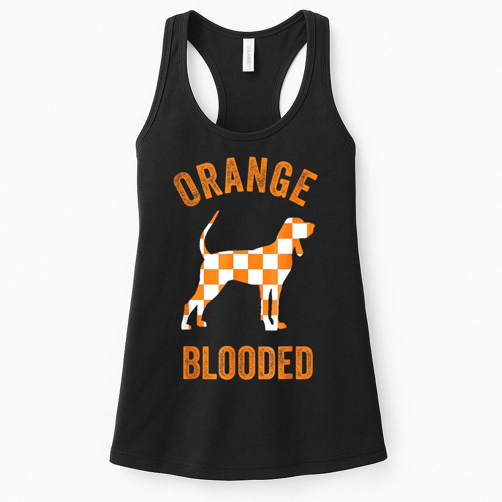 Orange Blooded Tennessee Hound Native Home TN Rocky Top Womens Tank Top