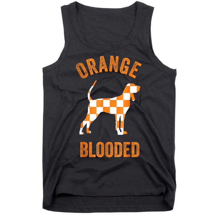 Orange Blooded Tennessee Hound Native Home TN Rocky Top Tank Top