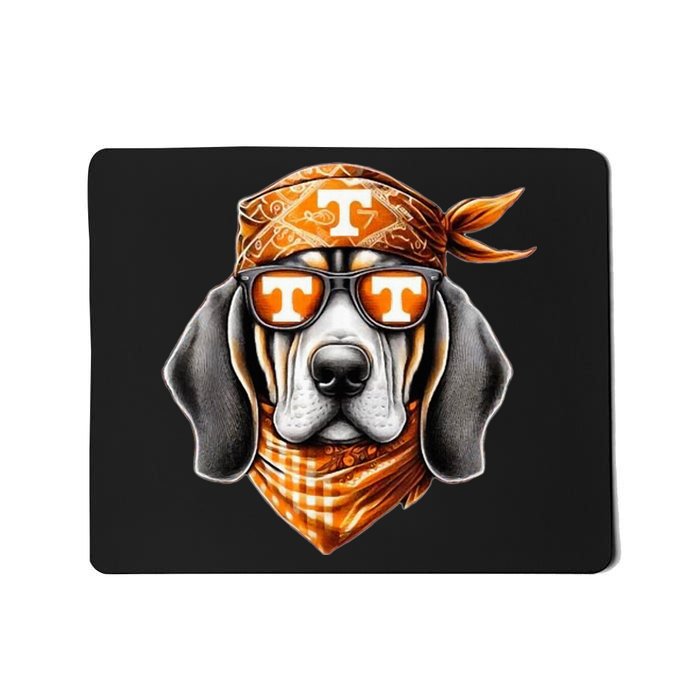 Orange Blooded Tennessee Hound Native Home Tn State Pride Mousepad