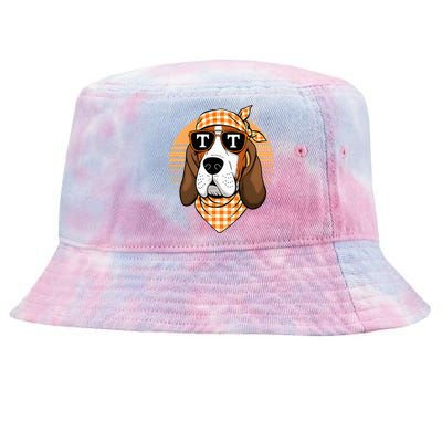 Orange Blooded Tennessee Hound Native Home Tn State Pride Tie-Dyed Bucket Hat