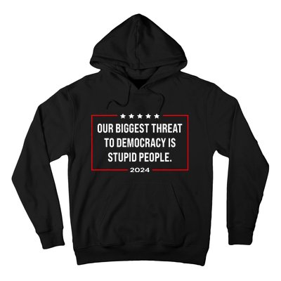 Our Biggest Threat To Democracy Is Stupid People Hoodie