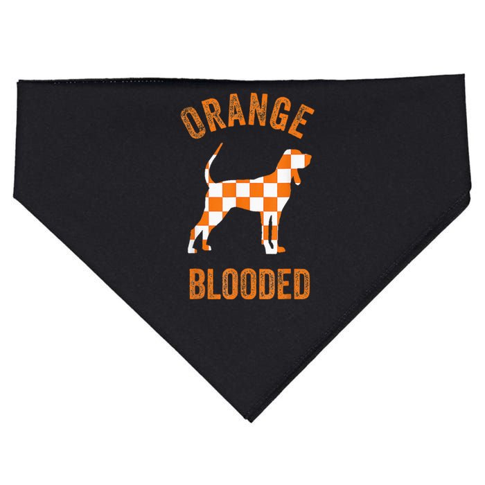 Orange Blooded Tennessee Hound Native Home TN USA-Made Doggie Bandana