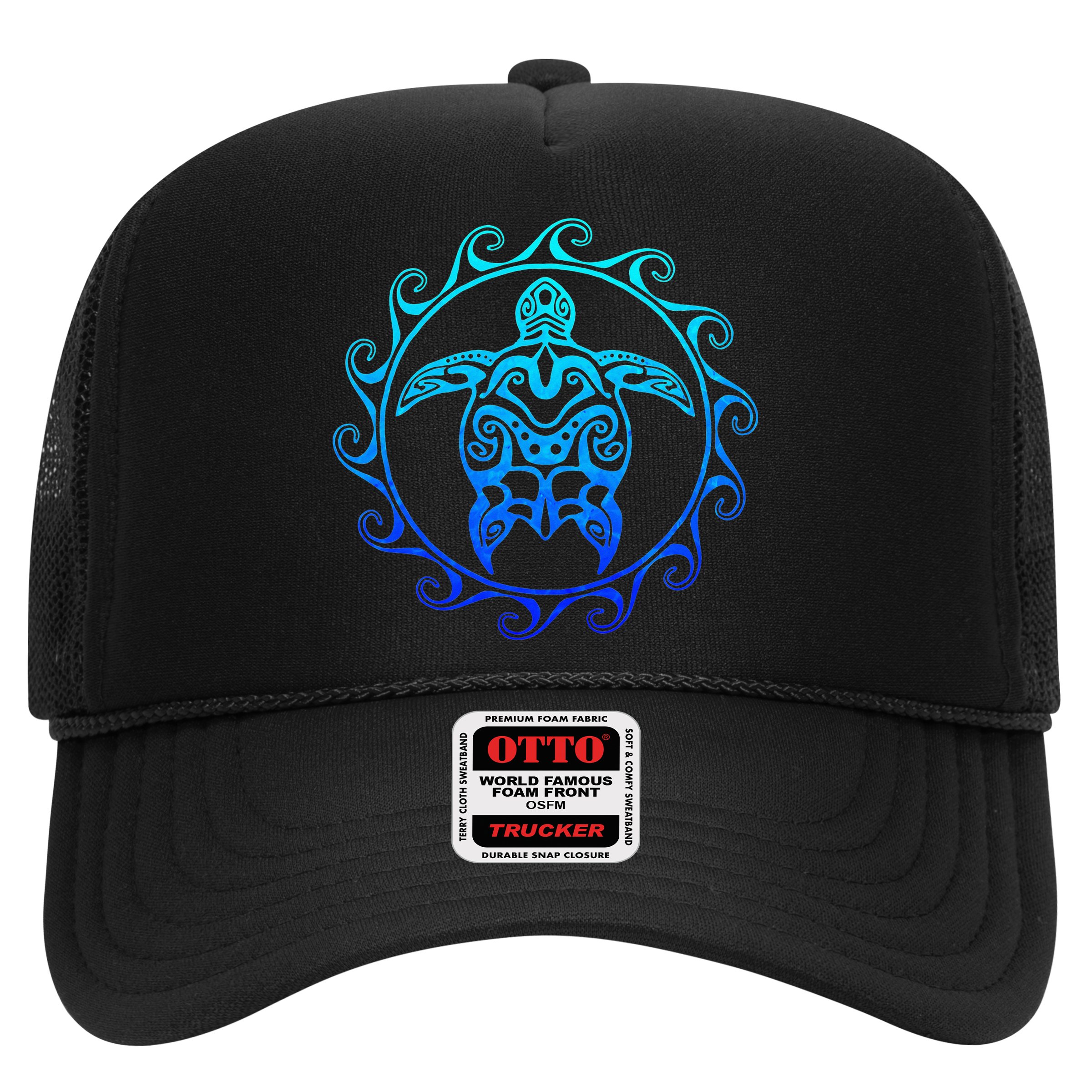 Ocean Blue Tribal Hawaiian Sea Turtle Hat