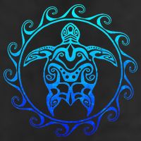 Ocean Blue Tribal Hawaiian Sea Turtle Hat