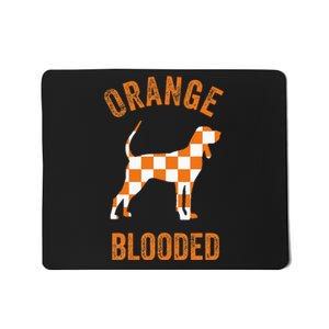 Orange Blooded Tennessee Hound Native Home Tn State Pride Mousepad