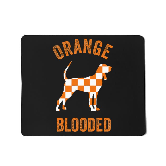 Orange Blooded Tennessee Hound Native Home Tn State Pride Mousepad