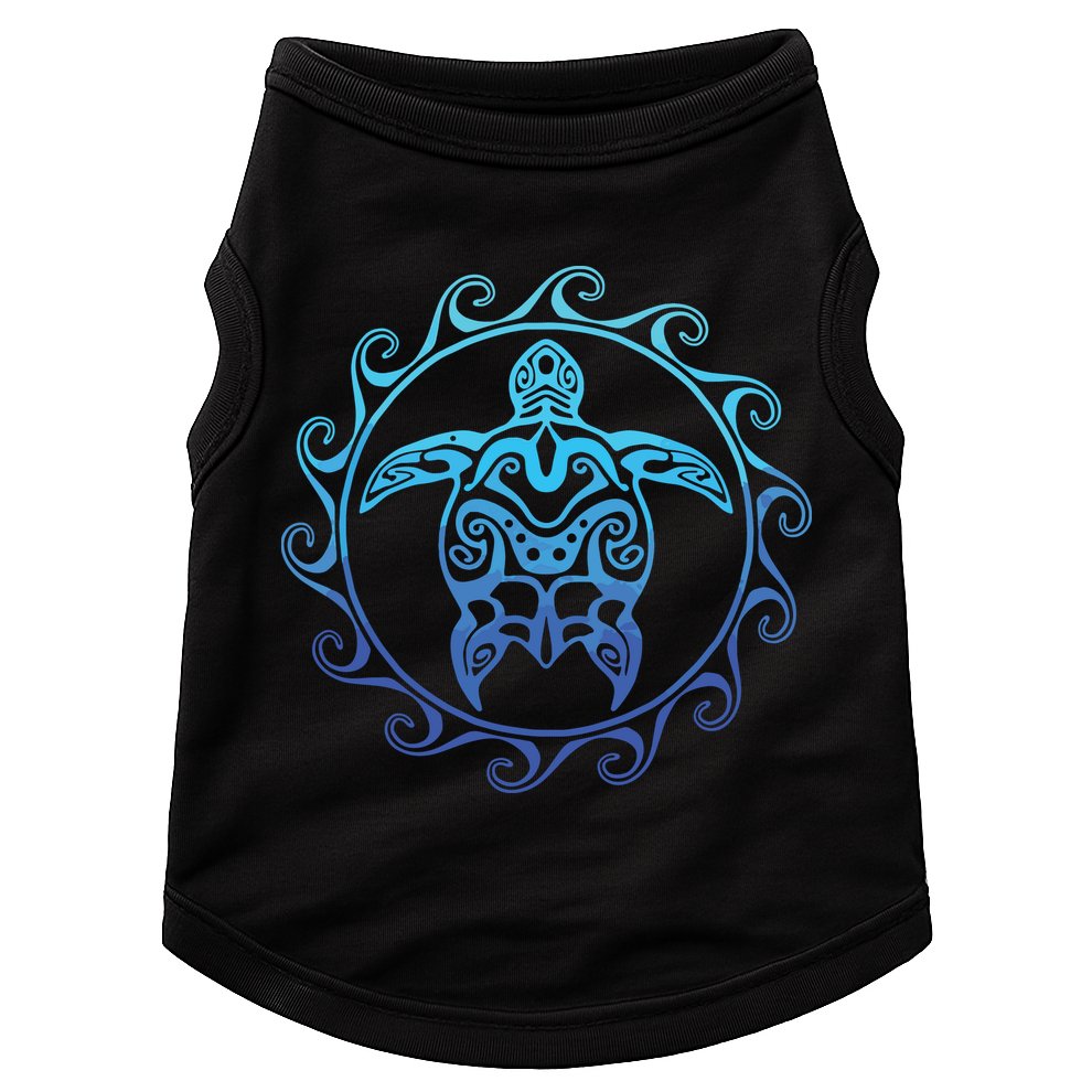 Ocean Blue Tribal Hawaiian Sea Turtle Doggie Tank