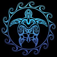 Ocean Blue Tribal Hawaiian Sea Turtle 16 in Basic Backpack