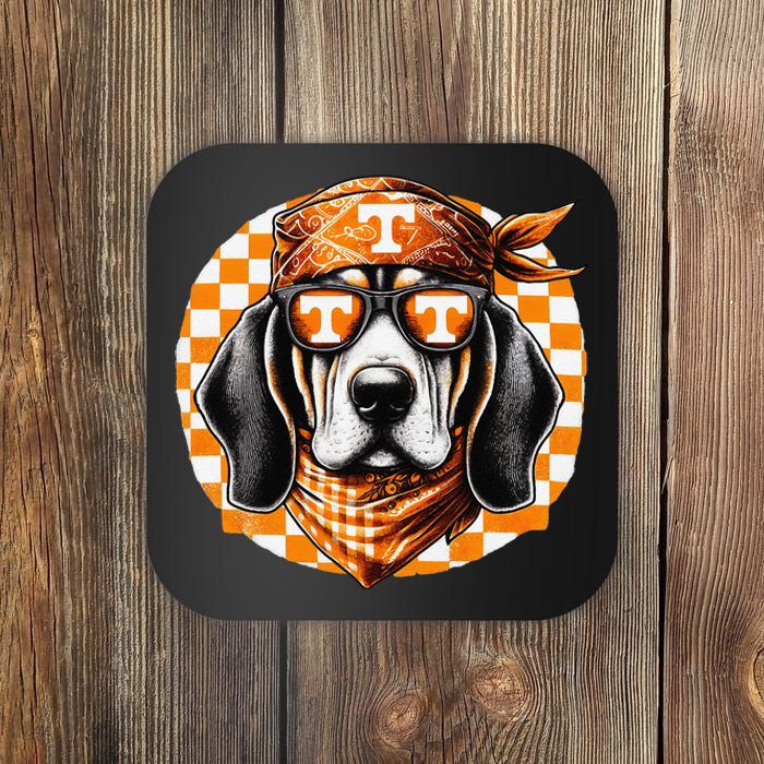 Orange Blooded Tennessee Hound Native Home Tn State Pride Gift Coaster