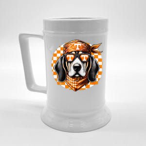 Orange Blooded Tennessee Hound Native Home Tn State Pride Gift Beer Stein