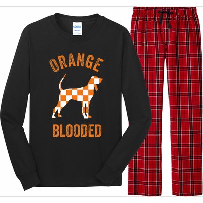 Orange Blooded Tennessee Hound Native Home Tn State Pride Long Sleeve Pajama Set