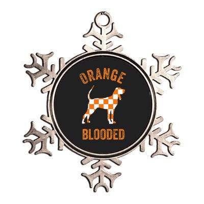 Orange Blooded Tennessee Hound Native Home Tn State Pride Metallic Star Ornament