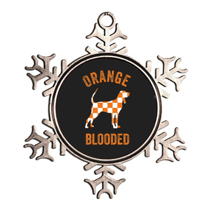 Orange Blooded Tennessee Hound Native Home Tn State Pride Metallic Star Ornament