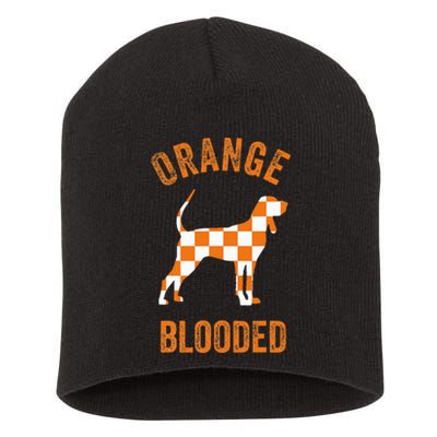 Orange Blooded Tennessee Hound Native Home Tn State Pride Short Acrylic Beanie