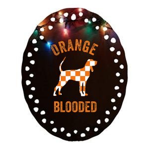 Orange Blooded Tennessee Hound Native Home Tn State Pride Ceramic Oval Ornament