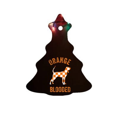 Orange Blooded Tennessee Hound Native Home Tn State Pride Ceramic Tree Ornament