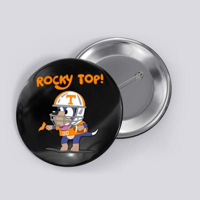 Orange Blooded Tennessee Hound Cartoon Rocky Top Tn Button