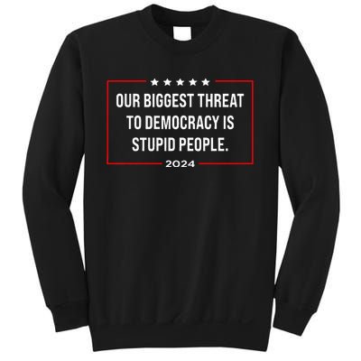 Our Biggest Threat To Democracy Is Stupid People Sweatshirt