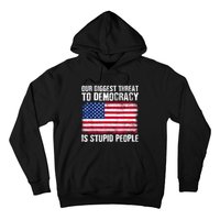 Our Biggest Threat To Democracy Is Stupid People Election Hoodie