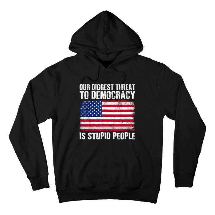 Our Biggest Threat To Democracy Is Stupid People Election Hoodie