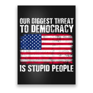 Our Biggest Threat To Democracy Is Stupid People Election Poster