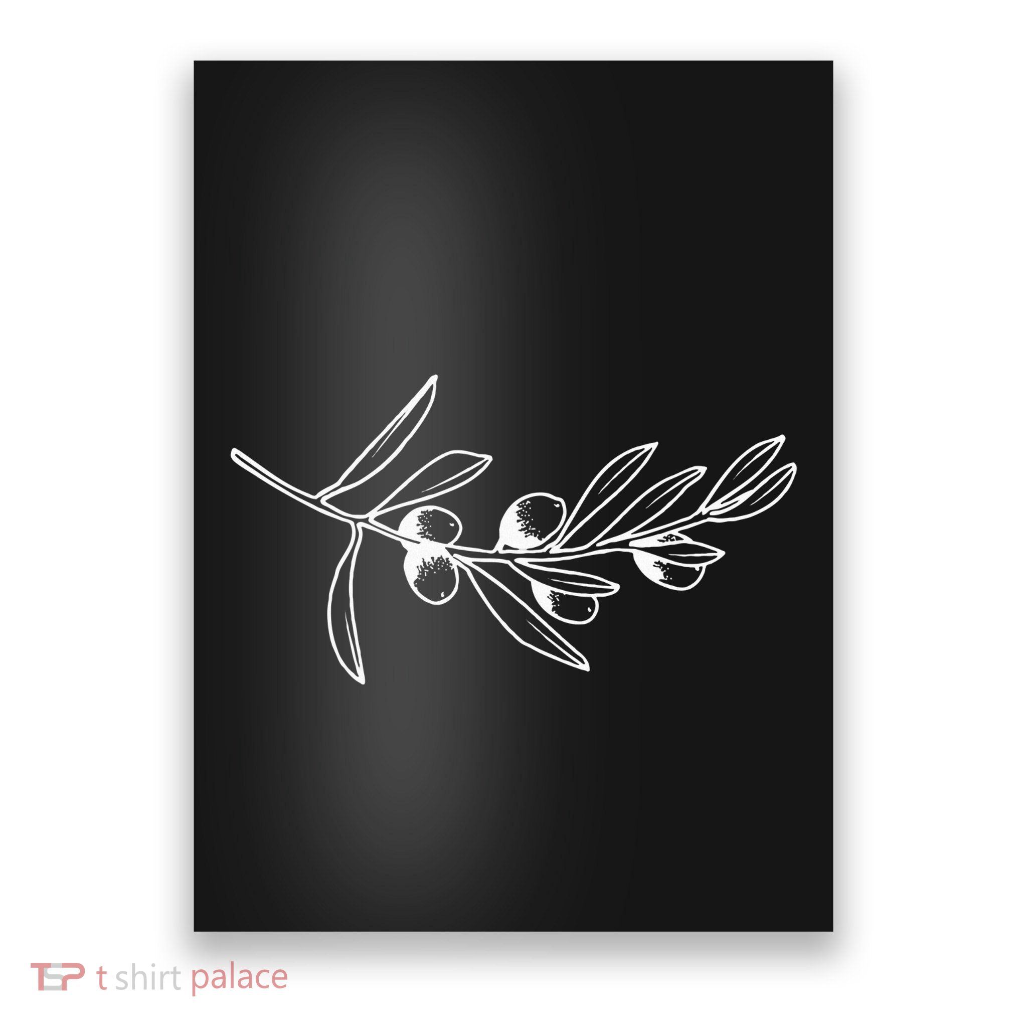 Olive Branch Tree I Love Olives Simple Art Drawing Poster