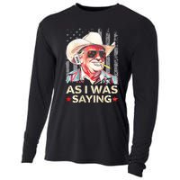 (On Back) Trump As I Was Saying Cowboy Election Vote 2024 Cooling Performance Long Sleeve Crew