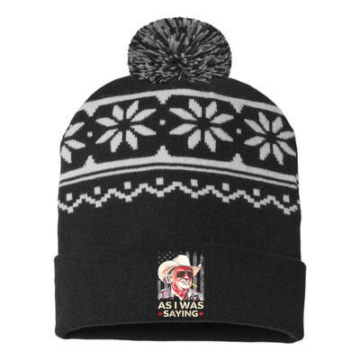 (On Back) Trump As I Was Saying Cowboy Election Vote 2024 USA-Made Snowflake Beanie