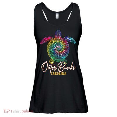 Outer Banks Tie Dye Sea Turtle Carolina Family Vacation Ladies Essential Flowy Tank