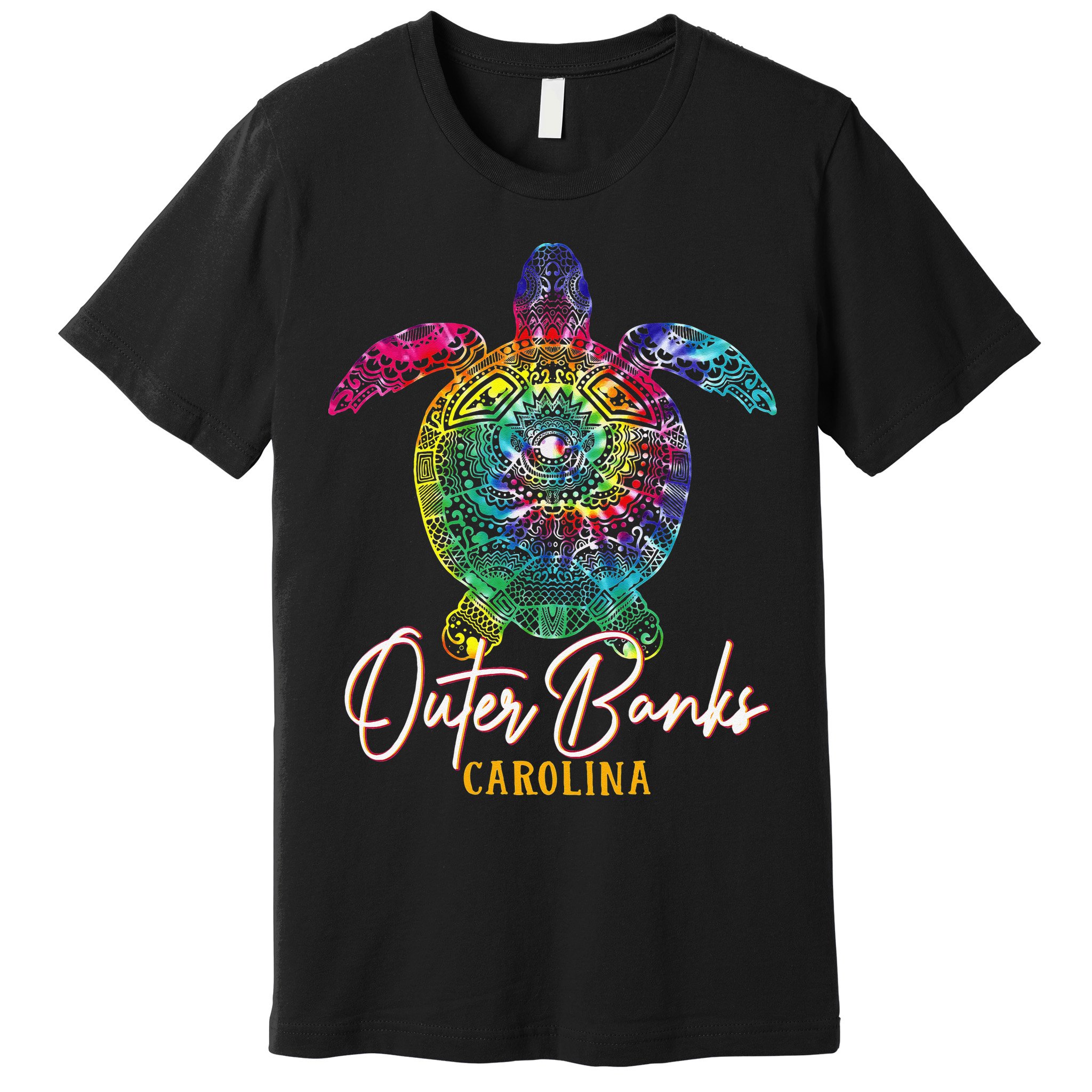 Outer Banks Tie Dye Sea Turtle Carolina Family Vacation Premium T-Shirt