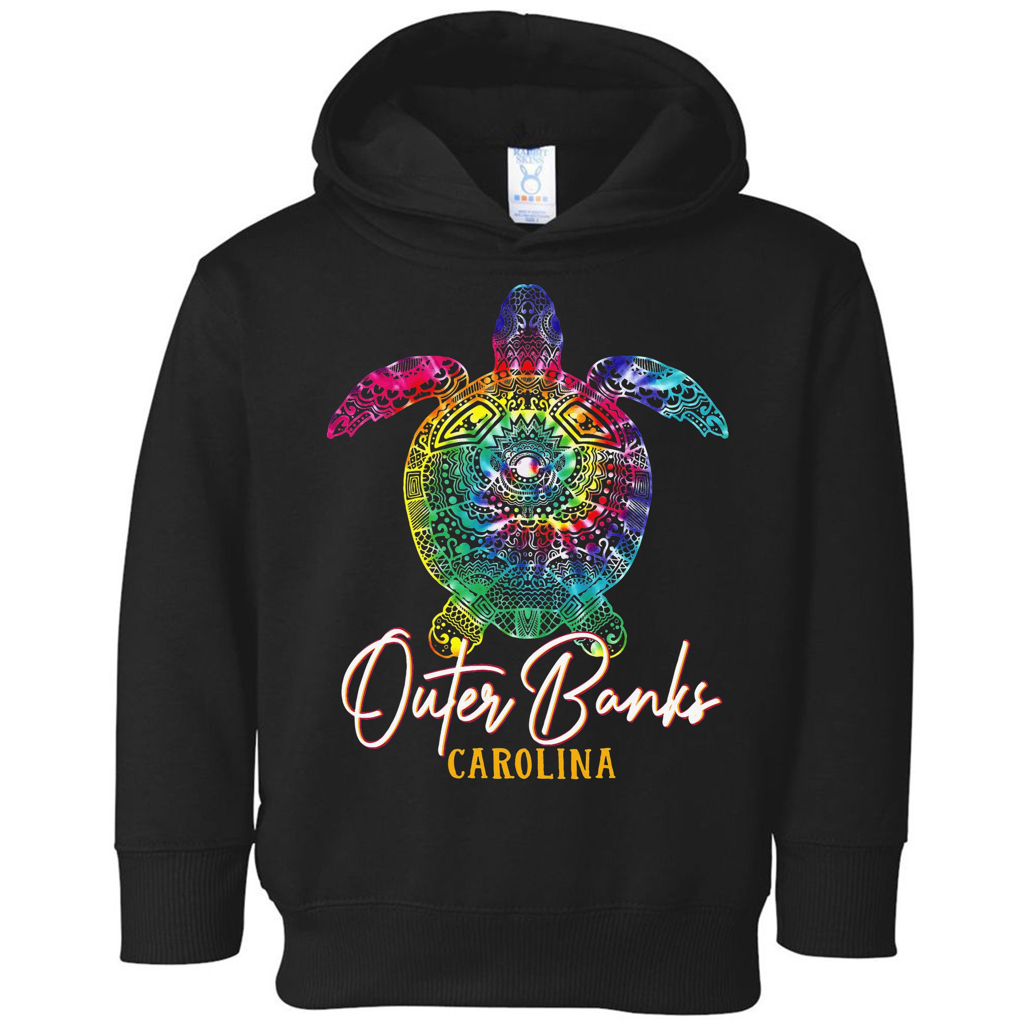 Outer Banks Tie Dye Sea Turtle Carolina Family Vacation Toddler Hoodie