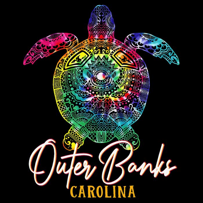 Outer Banks Tie Dye Sea Turtle Carolina Family Vacation Women's Crop Top Tee