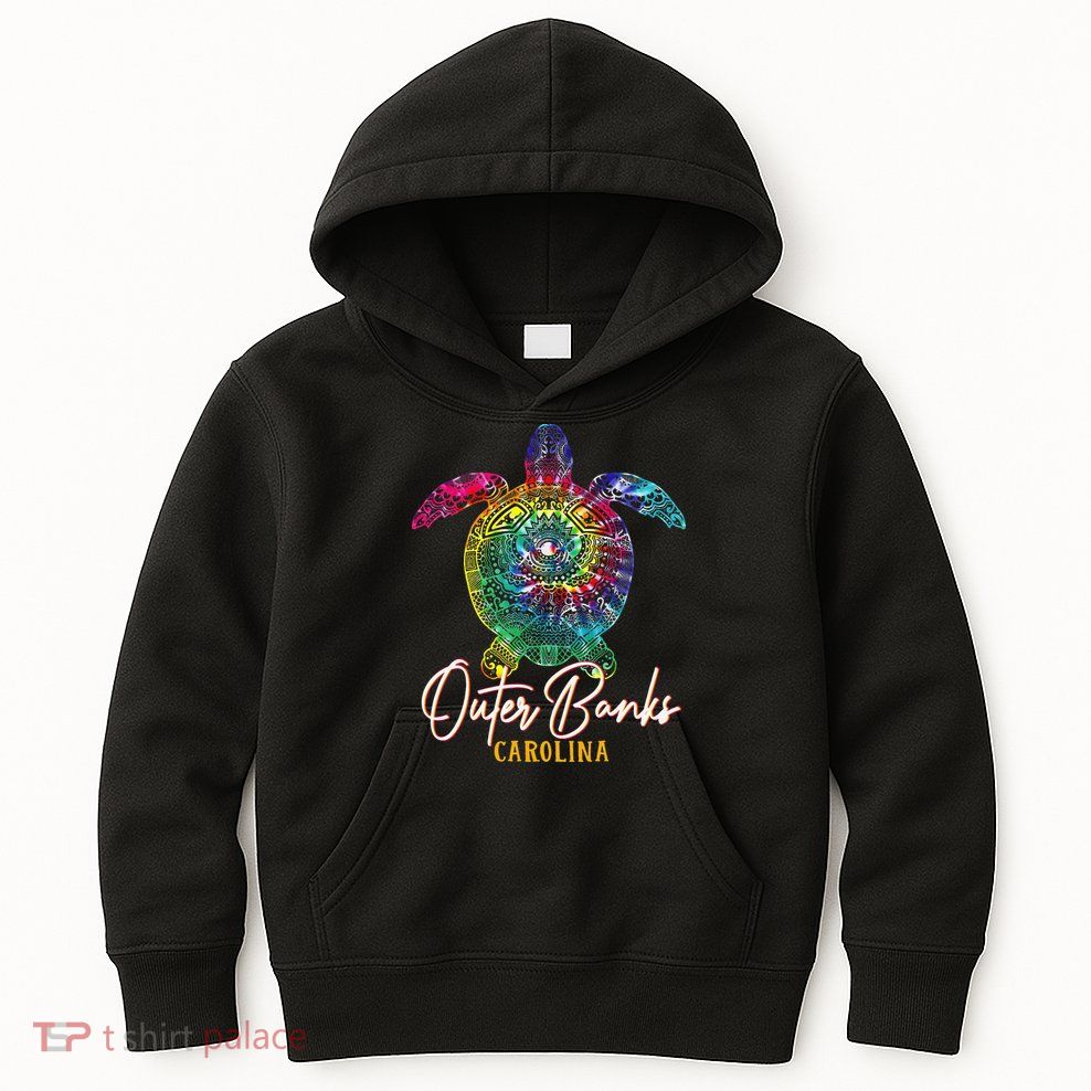 Outer Banks Tie Dye Sea Turtle Carolina Family Vacation Kids Hoodie
