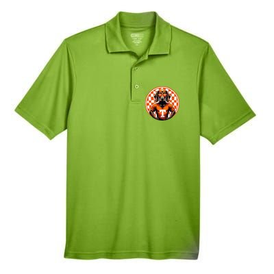 Orange Blooded Tennessee Hound Native Home Tn State Pride Men's Origin Performance Pique Polo