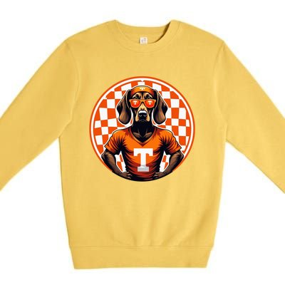 Orange Blooded Tennessee Hound Native Home Tn State Pride Premium Crewneck Sweatshirt