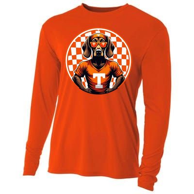 Orange Blooded Tennessee Hound Native Home Tn State Pride Cooling Performance Long Sleeve Crew