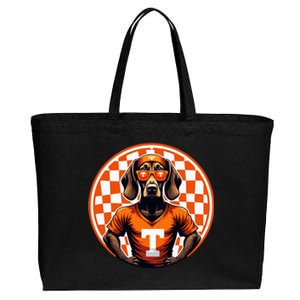 Orange Blooded Tennessee Hound Native Home Tn State Pride Cotton Canvas Jumbo Tote