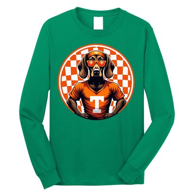 Orange Blooded Tennessee Hound Native Home Tn State Pride Long Sleeve Shirt