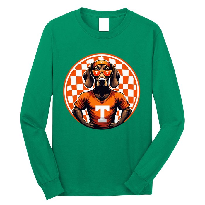 Orange Blooded Tennessee Hound Native Home Tn State Pride Long Sleeve Shirt