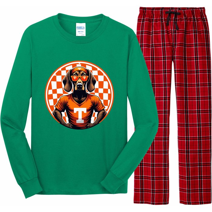 Orange Blooded Tennessee Hound Native Home Tn State Pride Long Sleeve Pajama Set