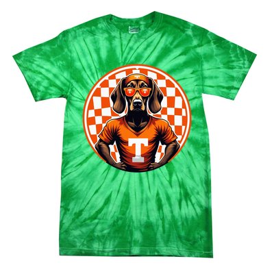 Orange Blooded Tennessee Hound Native Home Tn State Pride Tie-Dye T-Shirt