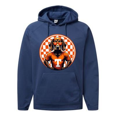 Orange Blooded Tennessee Hound Native Home Tn State Pride Performance Fleece Hoodie