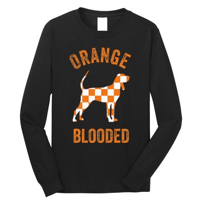 Orange Blooded Tennessee Hound Native Home Tn State Pride Long Sleeve Shirt