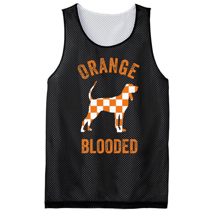 Orange Blooded Tennessee Hound Native Home Tn State Pride Mesh Reversible Basketball Jersey Tank