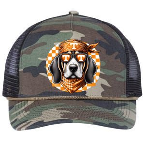 Orange Blooded Tennessee Hound Native Home Tn State Pride Retro Rope Trucker Hat Cap