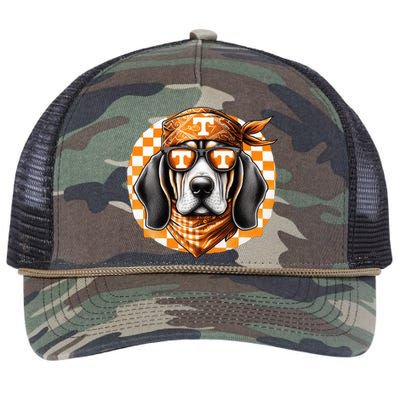 Orange Blooded Tennessee Hound Native Home Tn State Pride Retro Rope Trucker Hat Cap