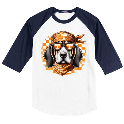 Orange Blooded Tennessee Hound Native Home Tn State Pride Baseball Sleeve Shirt