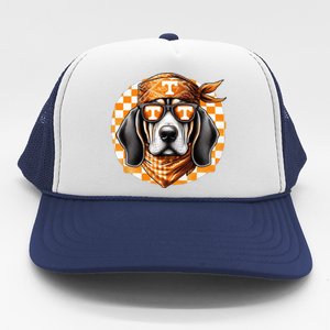 Orange Blooded Tennessee Hound Native Home Tn State Pride Trucker Hat