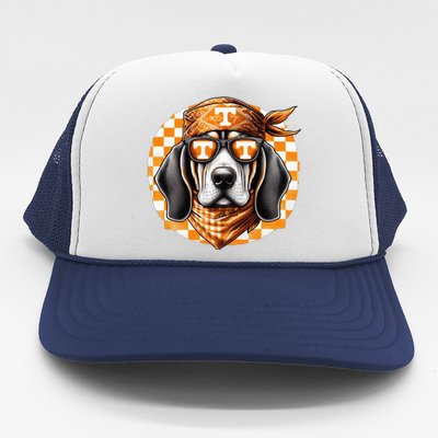 Orange Blooded Tennessee Hound Native Home Tn State Pride Trucker Hat