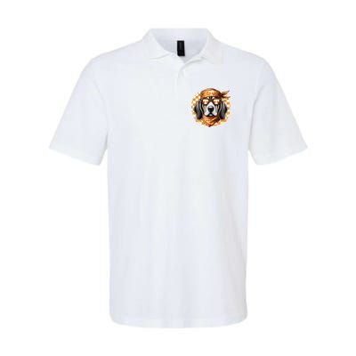 Orange Blooded Tennessee Hound Native Home Tn State Pride Softstyle Adult Sport Polo